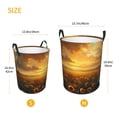 thumbnail image 3 of Goofa Sunflower Sunset Rainfall Printed Circular Hamper,Laundry Basket with Handles,Storage Baskets Foldable,Large Capacity Laundry Hamper-Small, 3 of 6