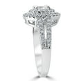 thumbnail image 2 of Pompeii 1 1/4ct Pave Double Halo Engagement Ring 14K White Gold Round Solitaire Cut, 2 of 4