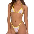 thumbnail image 2 of Traje de baño de 2 piezas para mujer, trajes de baño para mujer, bikini bicolor de moda y casual con cintura ajustada y suave, conjunto de bikini para mujer, 2 of 7
