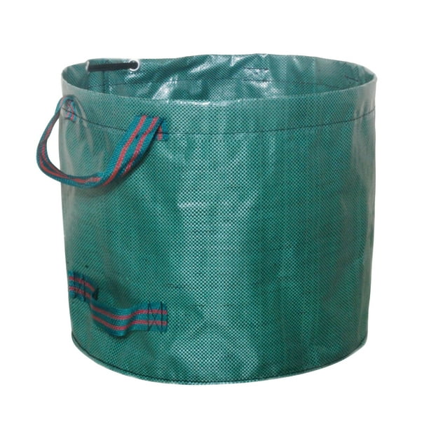 Walmeck 120L Garden Bag Reuseable Heavy Duty Garden Waste Bag Garden Waste Bags with 2