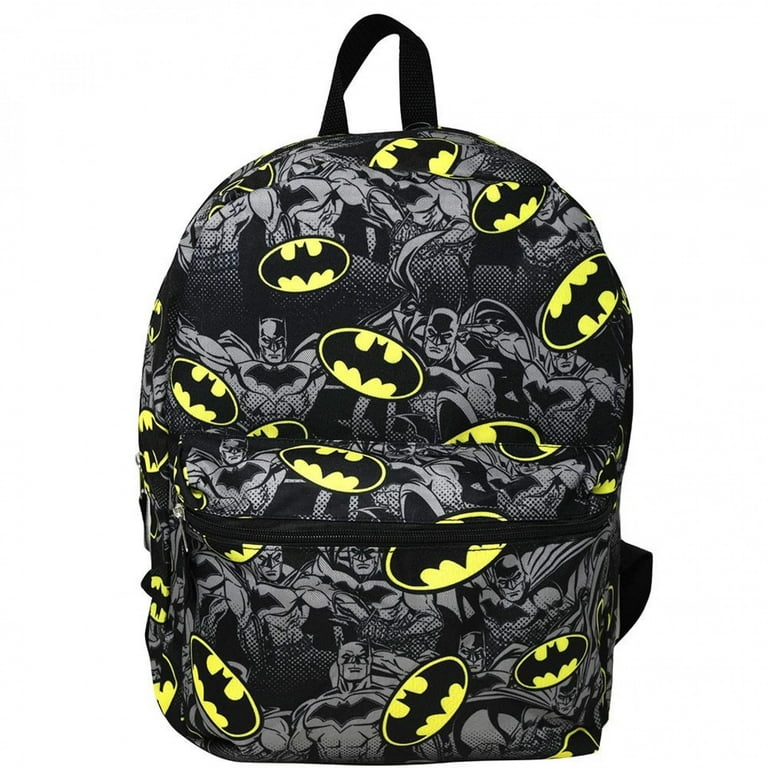 DC Comics Batman Bat Symbol Half-Tone Kids School Backpack, 16