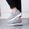 thumbnail image 6 of XIMIN Men's Low Top Flying Woven Slip On Sneakers Arch Support Orthotic Shoes Lightweight Casual Outdoor Shoes Comfortable Breathable Sport Shoes, 6 of 7