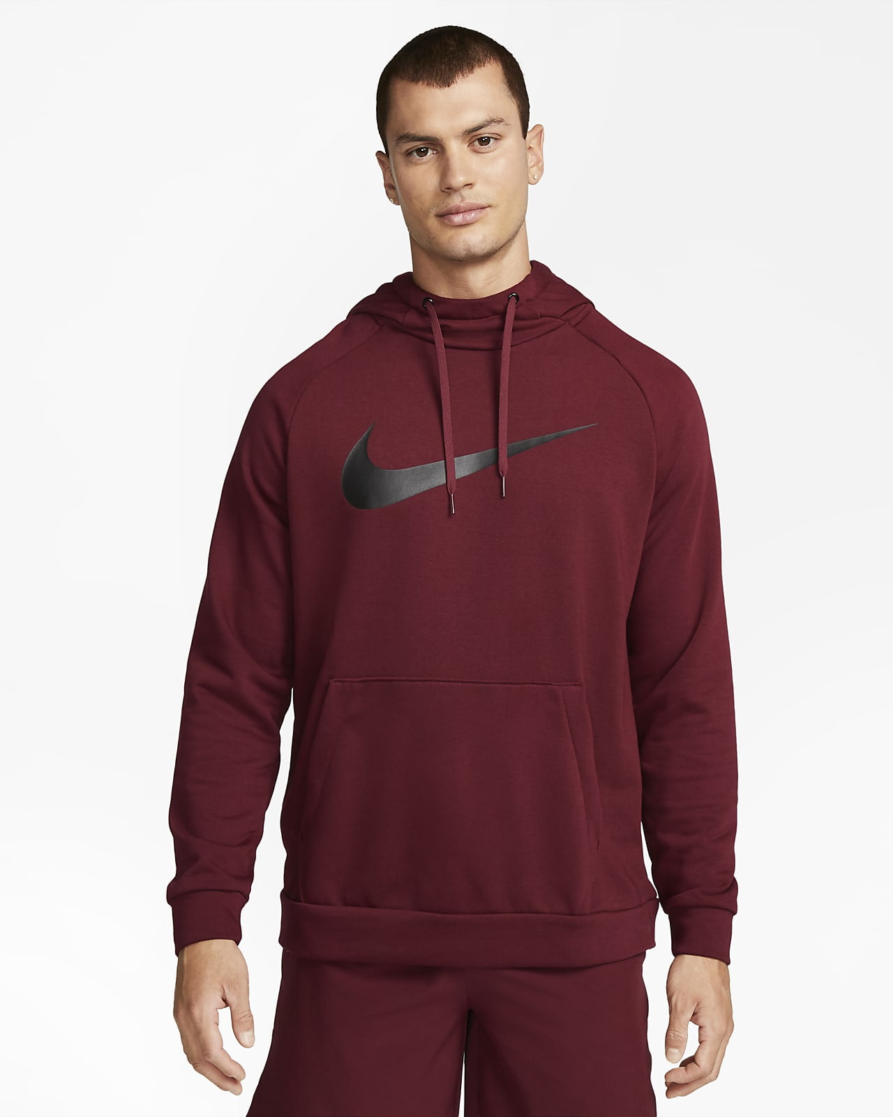 Temporada vanidad Contratista Nike Dri-FIT Men's Pullover Training Hoodie, Sequoia/Black, L - Walmart.com