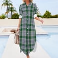 thumbnail image 3 of Clan Robe Chemise à Manches Longues Tartan Vêtements d'Été 2024 Nouveauté Robe Femme, 3 of 4