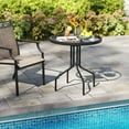 thumbnail image 2 of Costway 27.5" Patio Bistro Table with Tempered Glass Tabletop 1.57" Umbrella Hole, 2 of 10