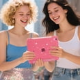 thumbnail image 2 of Getino Glitter Case for iPad A16 Case, Compatible with iPad 11th Generation Case 11 Inch 2025, iPad 10th Generation Case 10.9 Inch 2022 with Pencil Holder for Women Girls, Pink, 2 of 9
