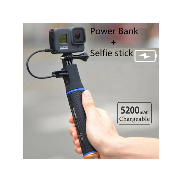 Clutch Battery Handle Grip 5200mAh Power Stick, Camera Vlog Handgrip Extension Power Bank, Backup Charging Battery for iPhone, GoPro HERO MAX, Insta360 ONE