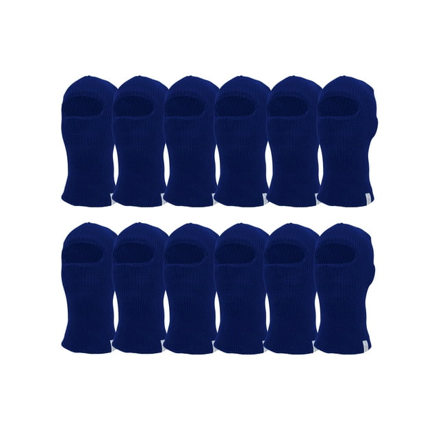TopHeadwear 12 Pack Face Ski Mask 1 Hole Balaclava, Royal