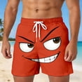 thumbnail image 2 of Men Emoji Graphic Beach Shorts – 3D Character Print Quick Dry Sport Shorts, Hip Hop Relaxed Fit Casual Athletic Shorts For Summer Travel Street Outfit Pool Party, 2 of 4