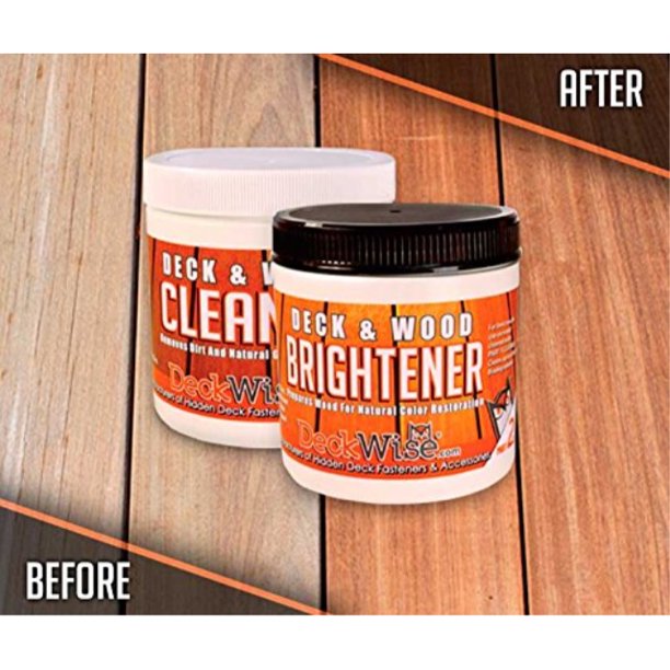 deckwise 16 ounce parts a and b, wood cleaner and ...