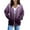 Purple, variant on Women's Sweatshirt Hoodie Casual Relaxed Fit Full Zip Jacket Gradient Color Long Sleeve Drawstring Sweatshirts with Pockets