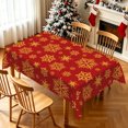 thumbnail image 5 of Nanqianyi Luxury Golden Snowflake Christmas Tablecloth,52"x70",Waterproof Stain Resistant Table Cover For Dining Party Decor, 5 of 6