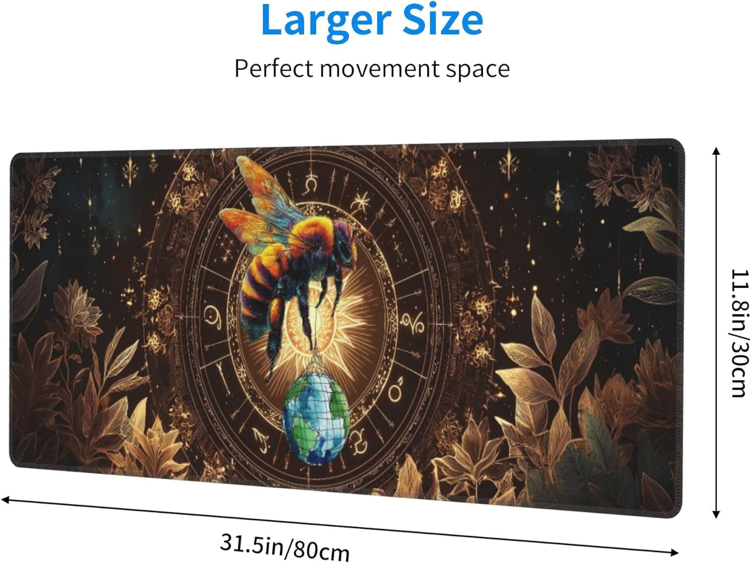 Bee Mouse Pad Extended Large Gaming Mouse Pad XL Stitched Edges for Gamer Home Office 31.5 X 11.8 Inch