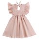 thumbnail image 1 of Vestido Goodplayer para niñas pequeñas, algodón y lino, rosa, 3T, 1 of 7