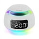 thumbnail image 1 of Reloj Despertador Portátil con Luz LED RGB, Receptor de Radio con Bluetooth Inalámbrico y Función de Repetición de Alarma Dual, A, 1 of 5