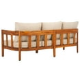 thumbnail image 6 of SAFAVIEH Owen Teak Wood Outdoor Sofa, Natural/Taupe, 6 of 11