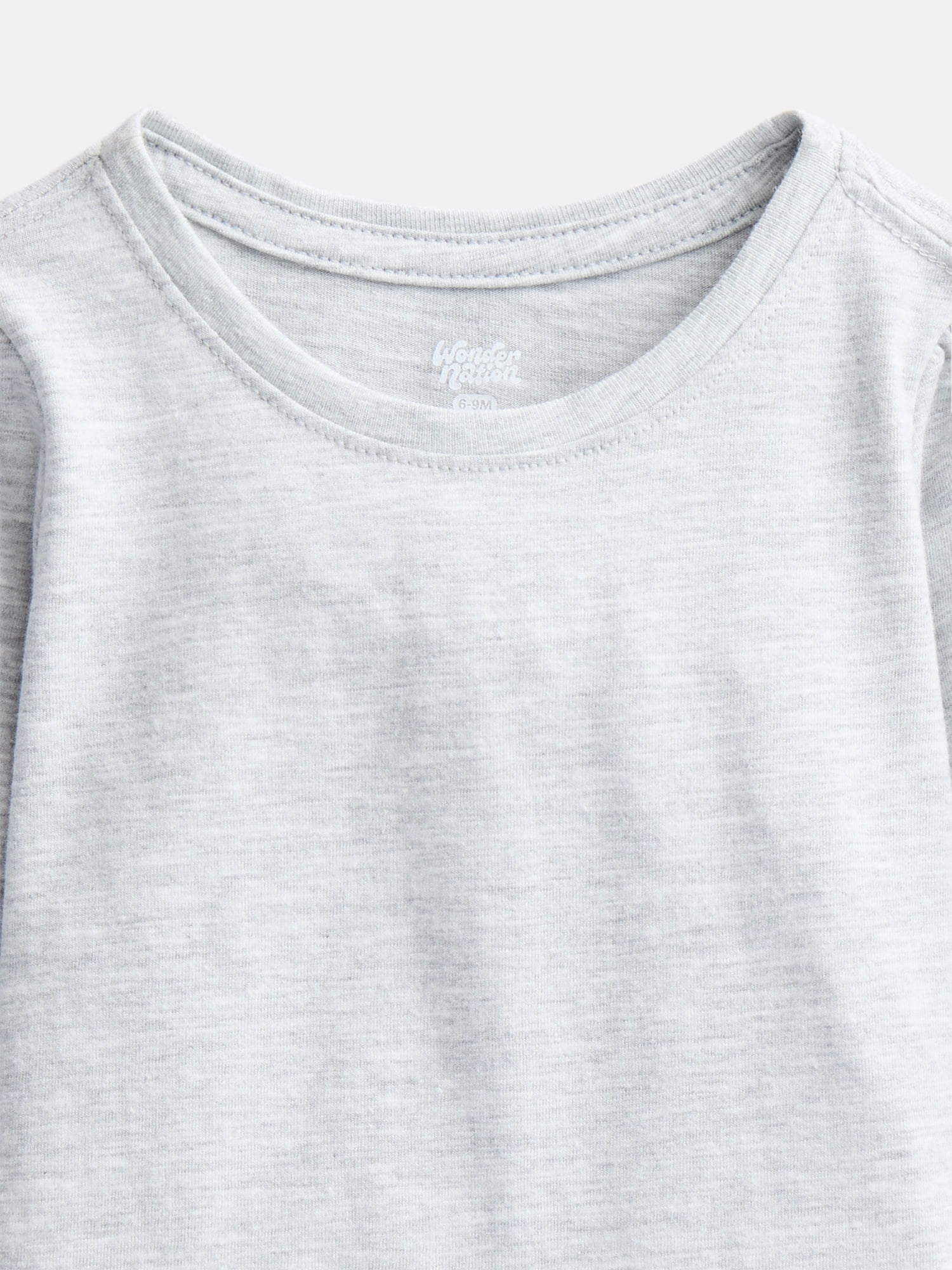 Wonder Nation Baby and Toddler Girls Graphic Tee with Long Puff Sleeves, Sizes 0M-5T