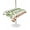 White, variant on Outdoor Tablecloth with Umbrella Hole for Patio/Picnic/Party/Camping, Summer Botanical Waterproof Table Cloth Rectangle Table Cover Washable, Acorn Spring Plant Leaves Ombre (60"x 102")
