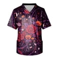 thumbnail image 5 of Domuza Halloween Scrub Top Men Funny Horror Graphics V-Neck Short Sleeve Nurse Uniform Shirts Comfy Soft Classic Fit Medical Workwear XL, 5 of 5