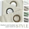 thumbnail image 6 of Curtainking Room Darkening Curtains for Bedroom, 63 Inch Length Linen Textured Drapes for Living Room, Thermal Insulated Light Blocking Curtains, Grommet Top Window Treatments 2 Panels, Beige, 6 of 9