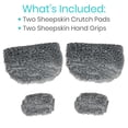 thumbnail image 4 of Almohadillas y empu&#2013265921aduras de piel de oveja Vive para muletas: acolchado c&#2013265923modo, transpirable y lavable a m&#2013265921quina para adultos. Fundas premium para a, 4 of 9
