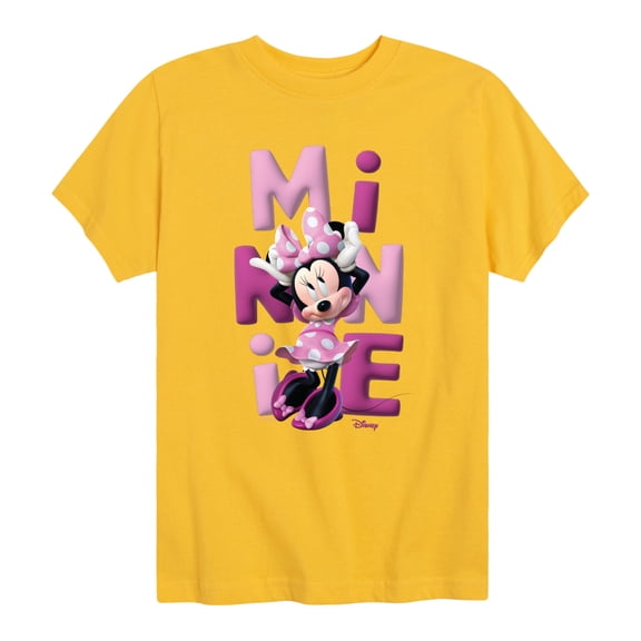 Disney - Minnie Stacked - Youth Boys Short Sleeve Graphic T-Shirt