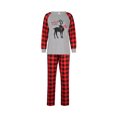 thumbnail image 2 of Christmas Pajamas Reindeer Print Long-Sleeves Tops with Plaid Pants Jumpsuit for Father, Mother, Kids Nightwear Outfit Clothes, 2 of 10