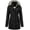 Black, variant on Women Winter Coats Faux Lined Drawstring Belted Puffer Jacket With Hood Grey S
