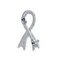 thumbnail image 3 of Bling Jewelry Womens Prevention Pink Bow Ribbon Breast Cancer Survivor Brooche Pin Enamel Accessory, 3 of 5