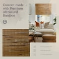thumbnail image 5 of MOOD Custom Bamboo Shades | NATURAL | Cordless Designer Natural Woven Wood Roman Shades for Windows | Natural Cedar (Great Privacy) | 67.5"W X 72"H, 5 of 7