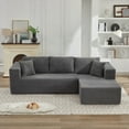 thumbnail image 5 of Modern Gray L-Shaped Cloud Sectional Sofa 106" with Right Facing Chaise (No Assembly Needed), 5 of 25