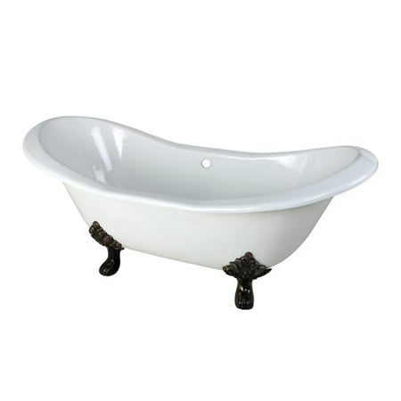 UPC 663370286414 product image for Kingston Brass VCTND7231NC5 72 inches Cast Iron Double Slipper Clawfoot Bathtub  | upcitemdb.com