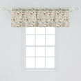 thumbnail image 2 of Modern Window Valance, Coffee Time Vintage Espresso Machine Cupcakes Beans Design, Curtain Valance for Kitchen Bedroom Decor with Rod Pocket, 54" X 18", Pink Beige, 2 of 3
