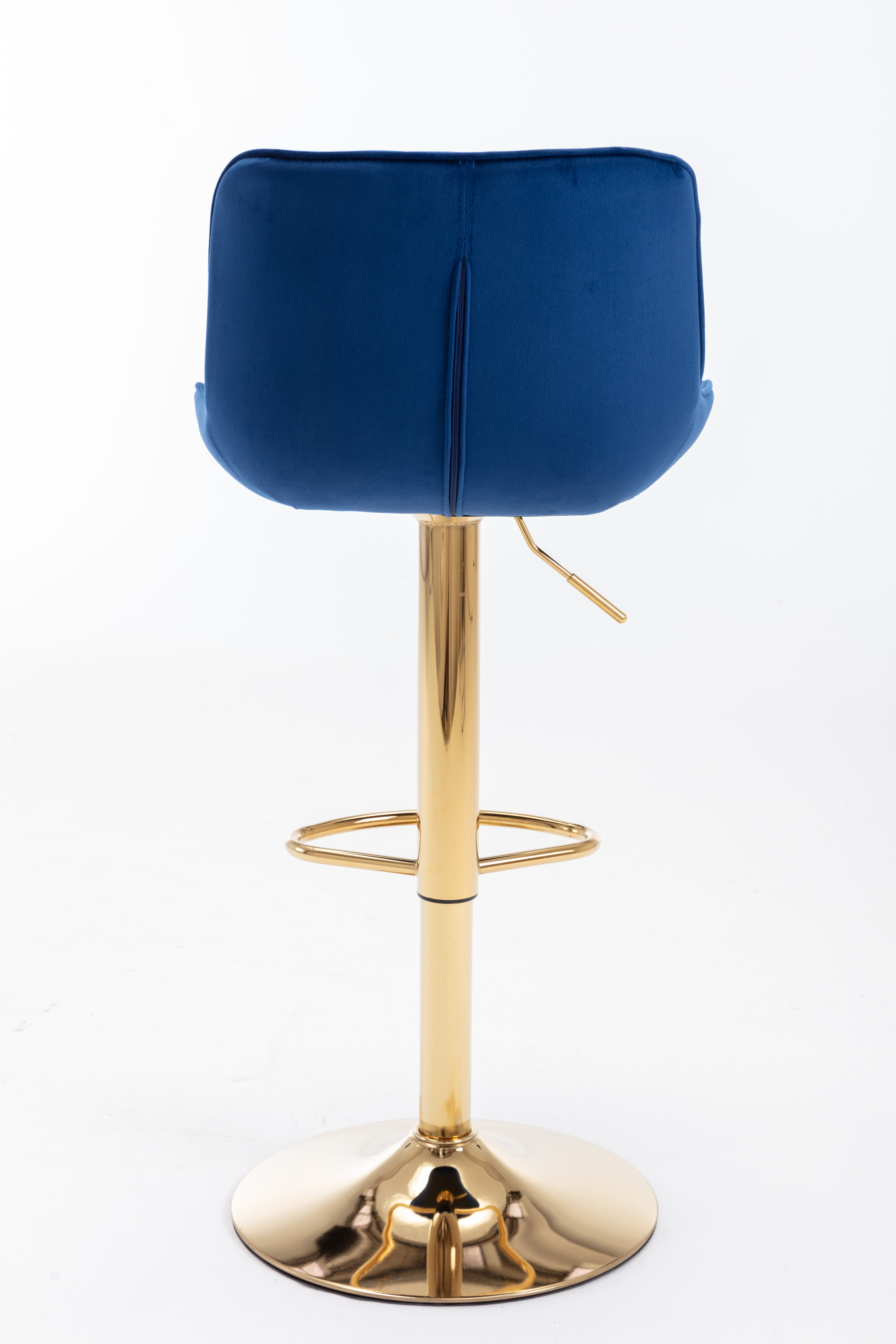 Aukfa Bar Stools Adjustable Swivel Barstool Upholstered Armless Chairs Set of 2 Kithcen Counter Stool,Navy