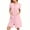 Pink, variant on Cxenplz Women's Zipper Up Robe Short Sleeves Nightgown Zip Front Cotton Housecoat Soft Short Bathrobe with Pockets