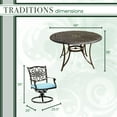 thumbnail image 4 of Hanover Traditions 5-Piece Rust-Free Aluminum Outdoor Patio Dining Set with Blue Cushions, 4 of 17
