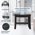 thumbnail image 3 of QinaQin Banco para regadera de HDPE impermeable con almacenamiento, soporte resistente de 400 lb y tamaño de 20.6 pulgadas para baño, 3 of 7
