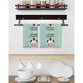 thumbnail image 3 of Green Easter Kitchen Dish Towels for Drying Dishes Set of 2, Spring Cartoon Bunny Colorful Eggs Wood Grain Waffle Weave Microfiber Hand Tea Bathroom Towels Quick Dry & Absorbent Towel 15.7x23.6, 3 of 7