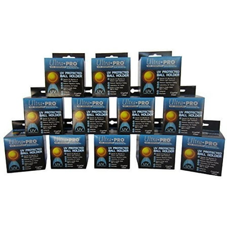 Baseball Holder Trophies - 12 Ultra Pro Square BASEBALL DISPLAY Holder w/Stand UV Protection New Lot Set (12 Baseball Cube Bundle)