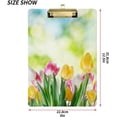 thumbnail image 2 of FMSHPON Spring Tulip Flower Clipboard Hardboard Wood Nursing Clip Board and Pull for Standard A4 Letter 13x9 inches, 2 of 7