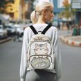 thumbnail image 7 of FORMRS Mini Backpack Purse for Women Quilted Travel Daypack Casual Shoulder Bag, Green Cute Cat, 7 of 7