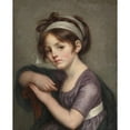 thumbnail image 2 of Jean-Baptiste Greuze 20x24 Gold Ornate Framed and Double Matted Museum Art Print Titled - Portrait of a Young Girl, 2 of 4