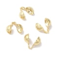 thumbnail image 2 of 100 pc Brass Bead Tips Lead Free & Cadmium Free Real 24K golden Plated 7.5x5mm Hole: 1.2mm, 2 of 3