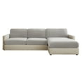 thumbnail image 4 of SureFit Hampstead Stretch Velvet Slipcovers, X-Long Sectional Cushion Covers, Light Gray Cushion Cover, 4 of 6