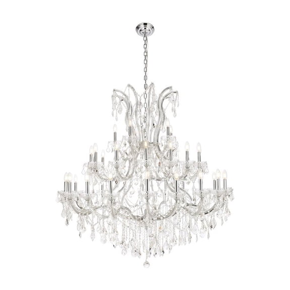 2800 Maria Theresa Collection Chandelier D:52in H:54in Lt:41 Chrome Finish (Royal Cut Crystals)