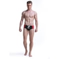 thumbnail image 2 of Aayomet Mens Swimming Trunks avec Doublure de Compression, Culottes de Plage à Ressort de Natation Triangulaires Trunks (Noir, m), 2 of 5