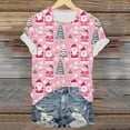 thumbnail image 5 of Kedxroy Christmas Shirts for Women Christmas Tree Graphic Printed T-Shirts Short Sleeve Holiday Tee Xmas Gift Tops(Pink,XXL), 5 of 6