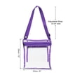 thumbnail image 2 of Uxcell 10"x9" Stadium Approved Clear Crossbody Purse Bag with Inside Pocket, Purple, 2 of 6