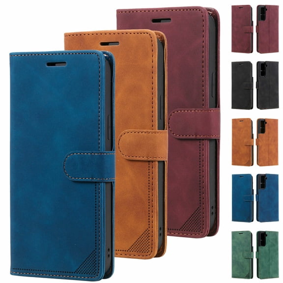 For Samsung Galaxy S22 Ultra Cover with Card Slots Shockproof Luxury PU Leather Flip Stand Wallet Case