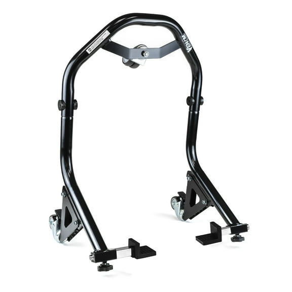Venom Motorcycle Lift Stand w/ Dolly Wheels, Black, Rear Paddle Lift Attachments, Compatible with 2017-2022 Kawasaki ZR900 - Z900